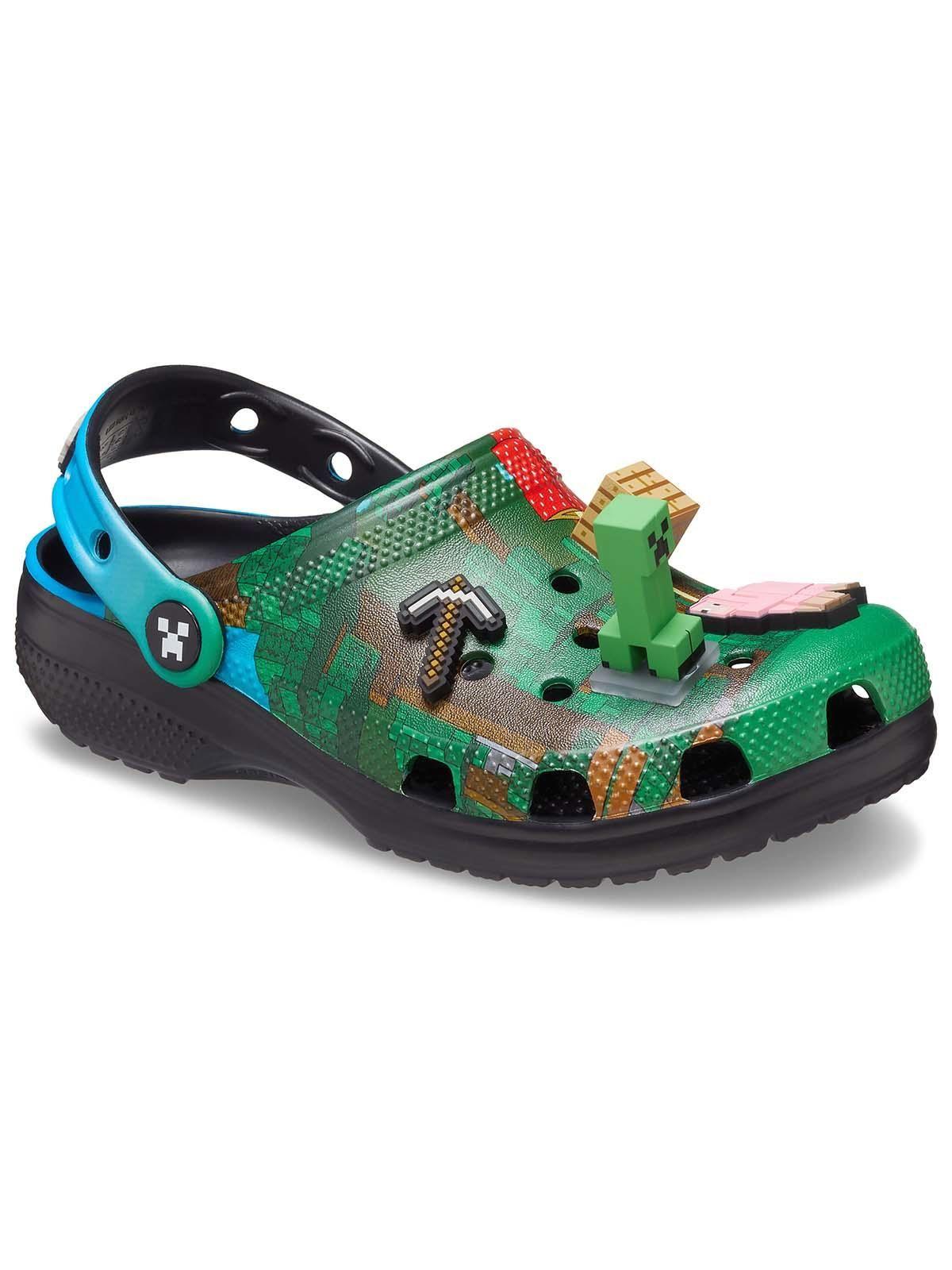 Zueco Crocs Niño Classic Clog K Minecraft Verde Oscuro-6