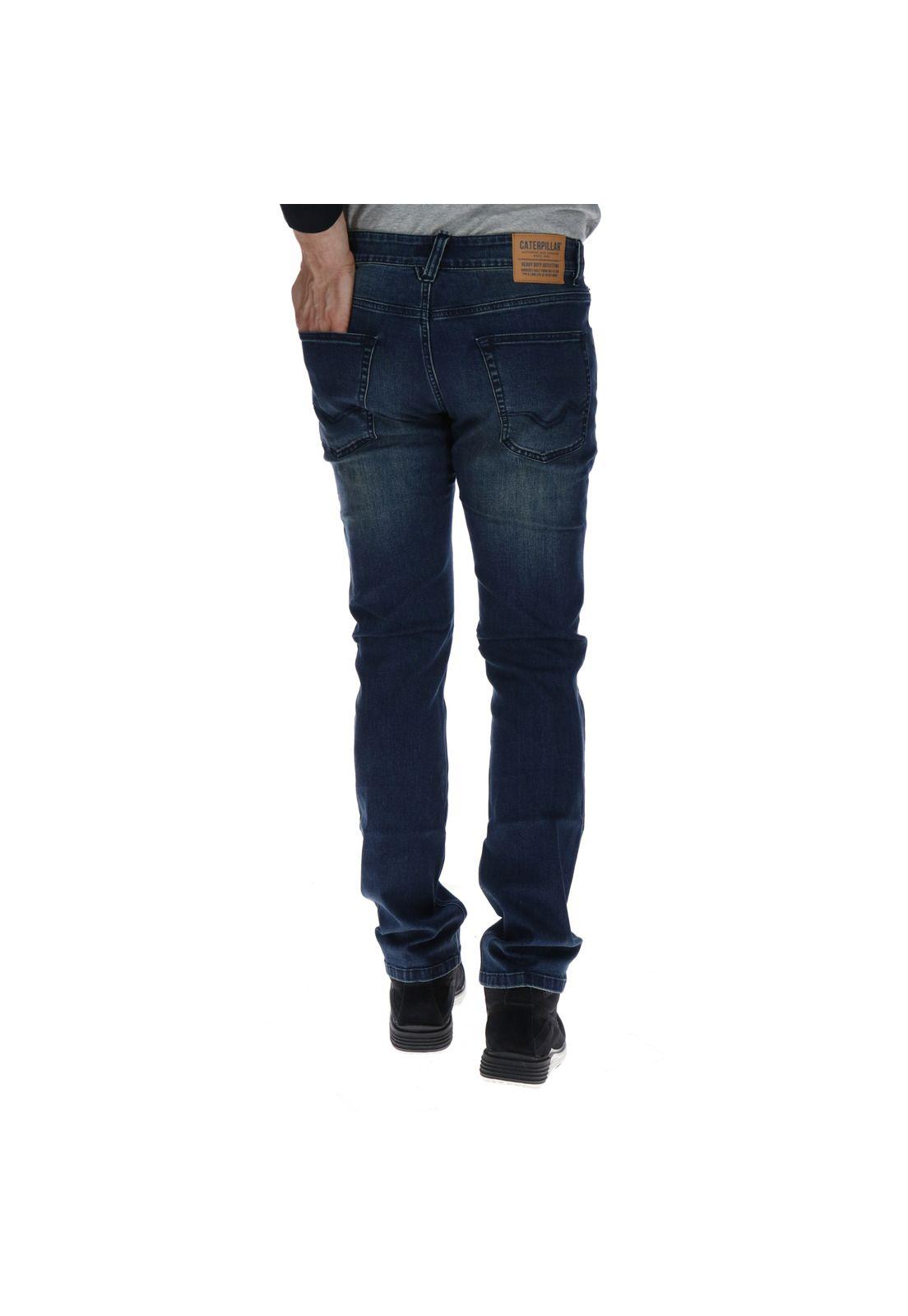 Jeans Hombre Mode Slim Azul Oscuro-2