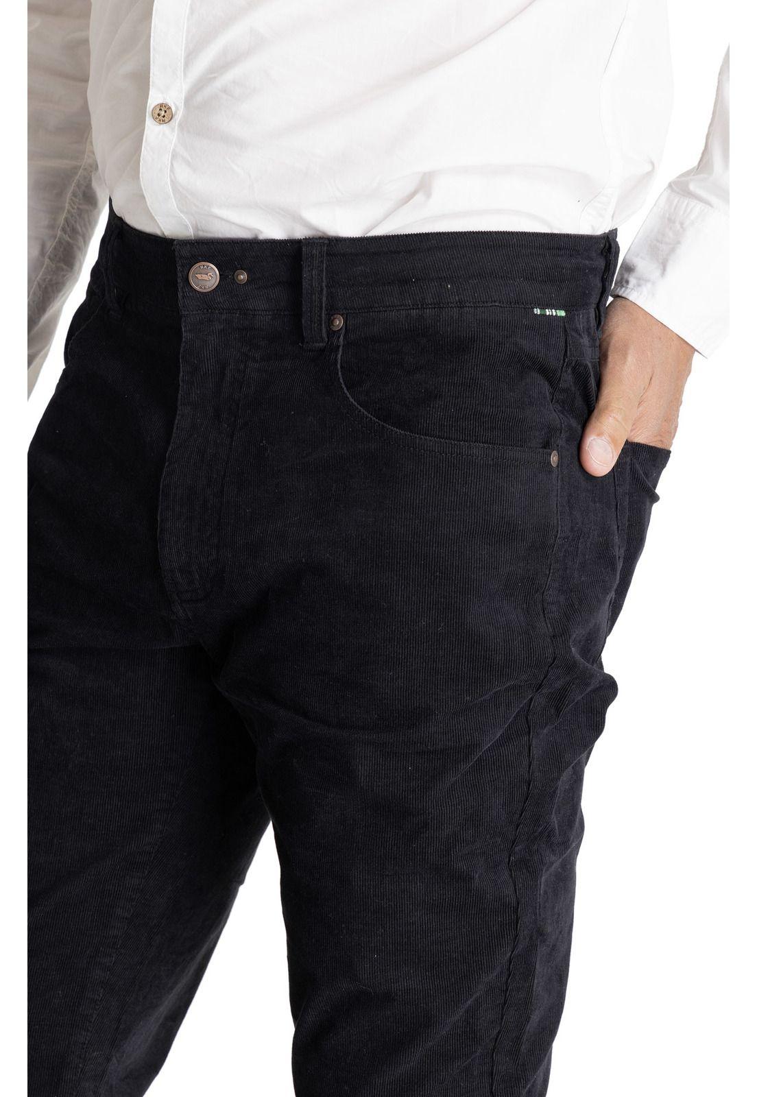 Pantalón Hombre Corduroy Negro-6