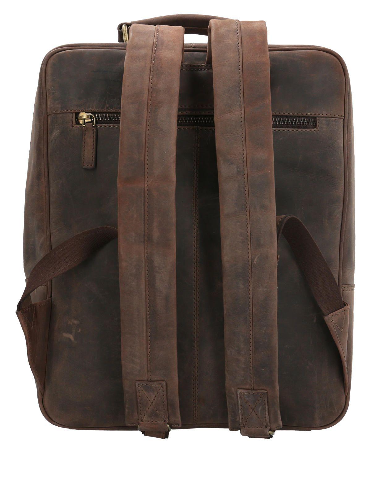 Mochila Cuero Unisex Om Craig Back Café-1