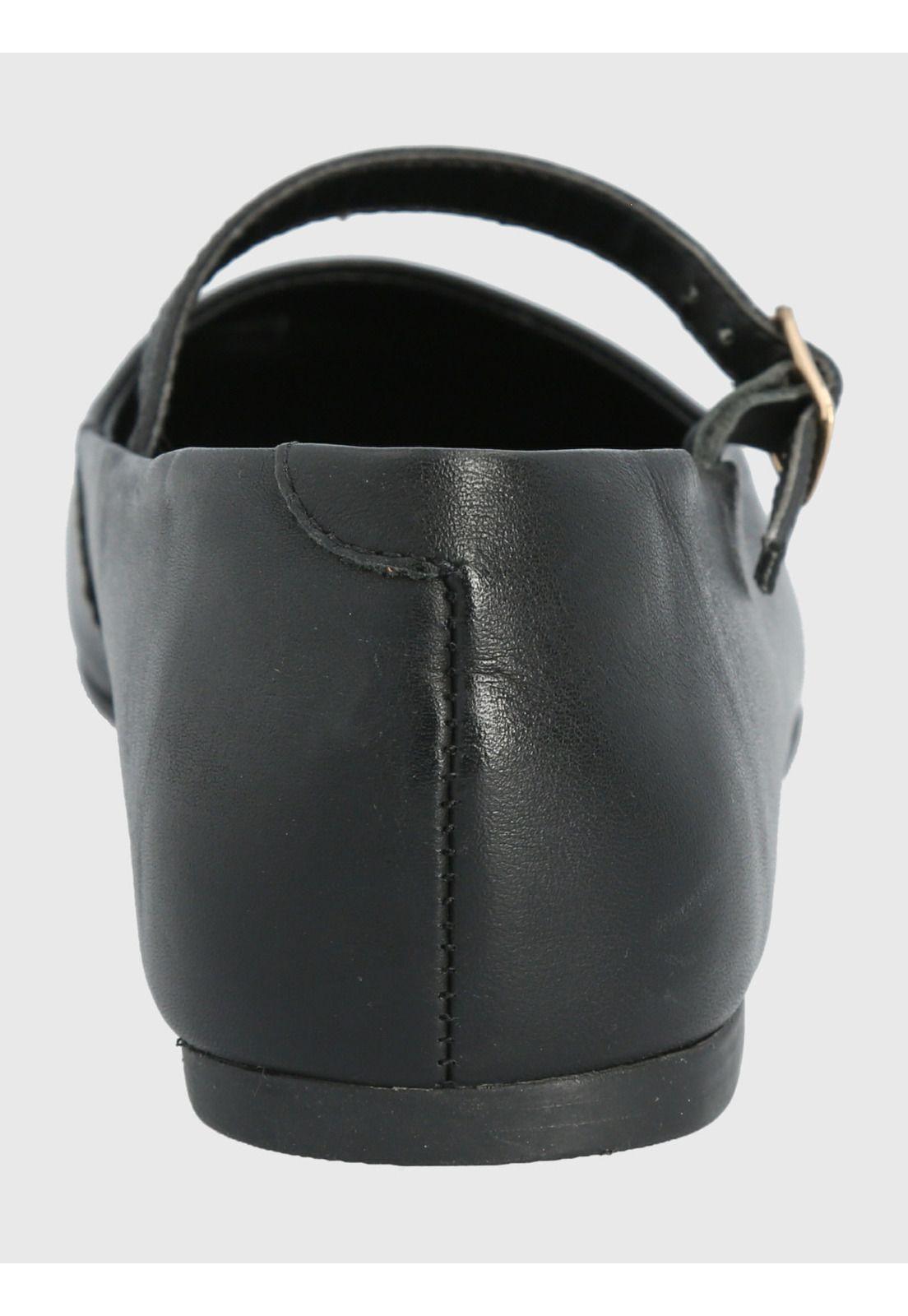 Zapato Cuero Negro Mujer Lovere -5