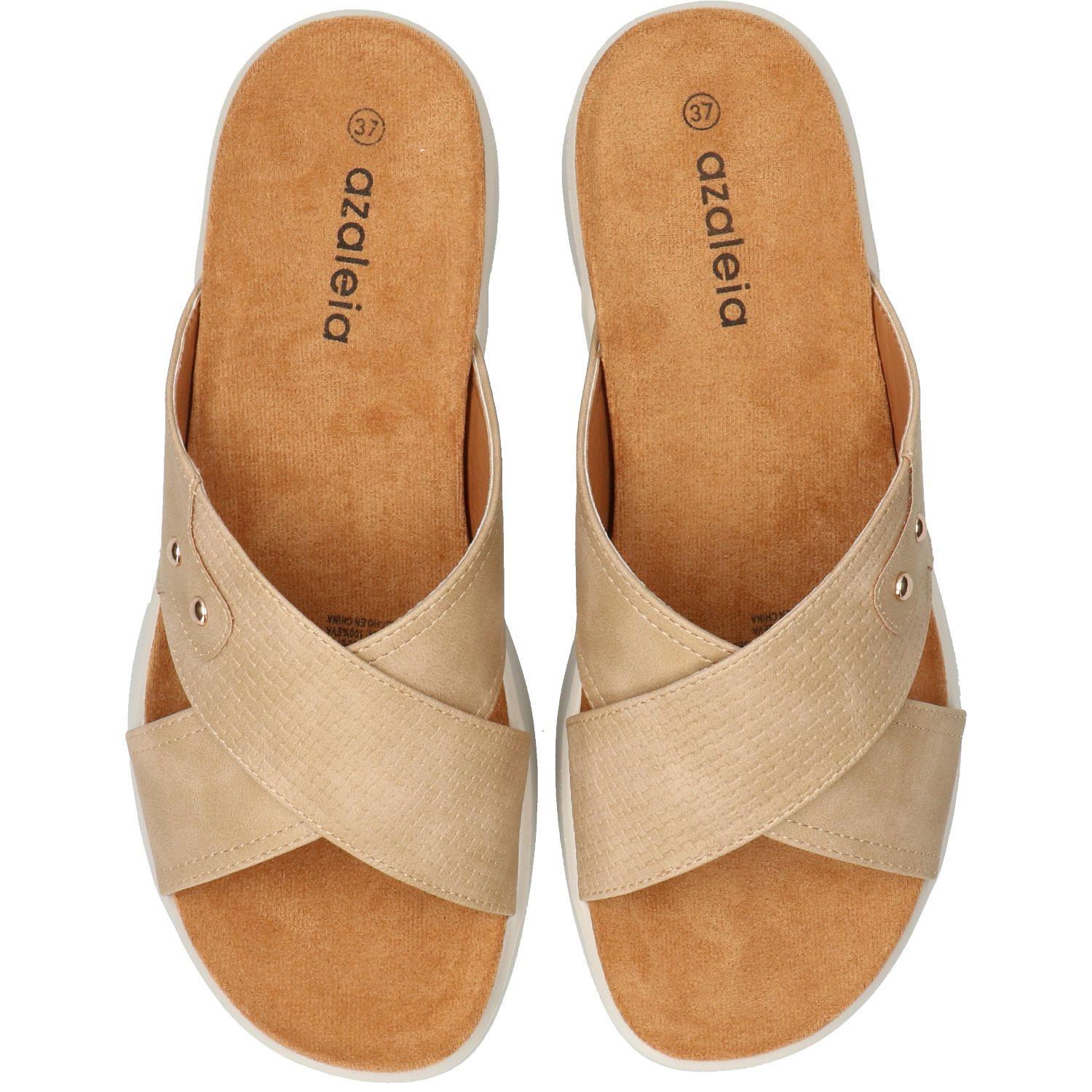 Sandalia Millisen Beige Mujer-7