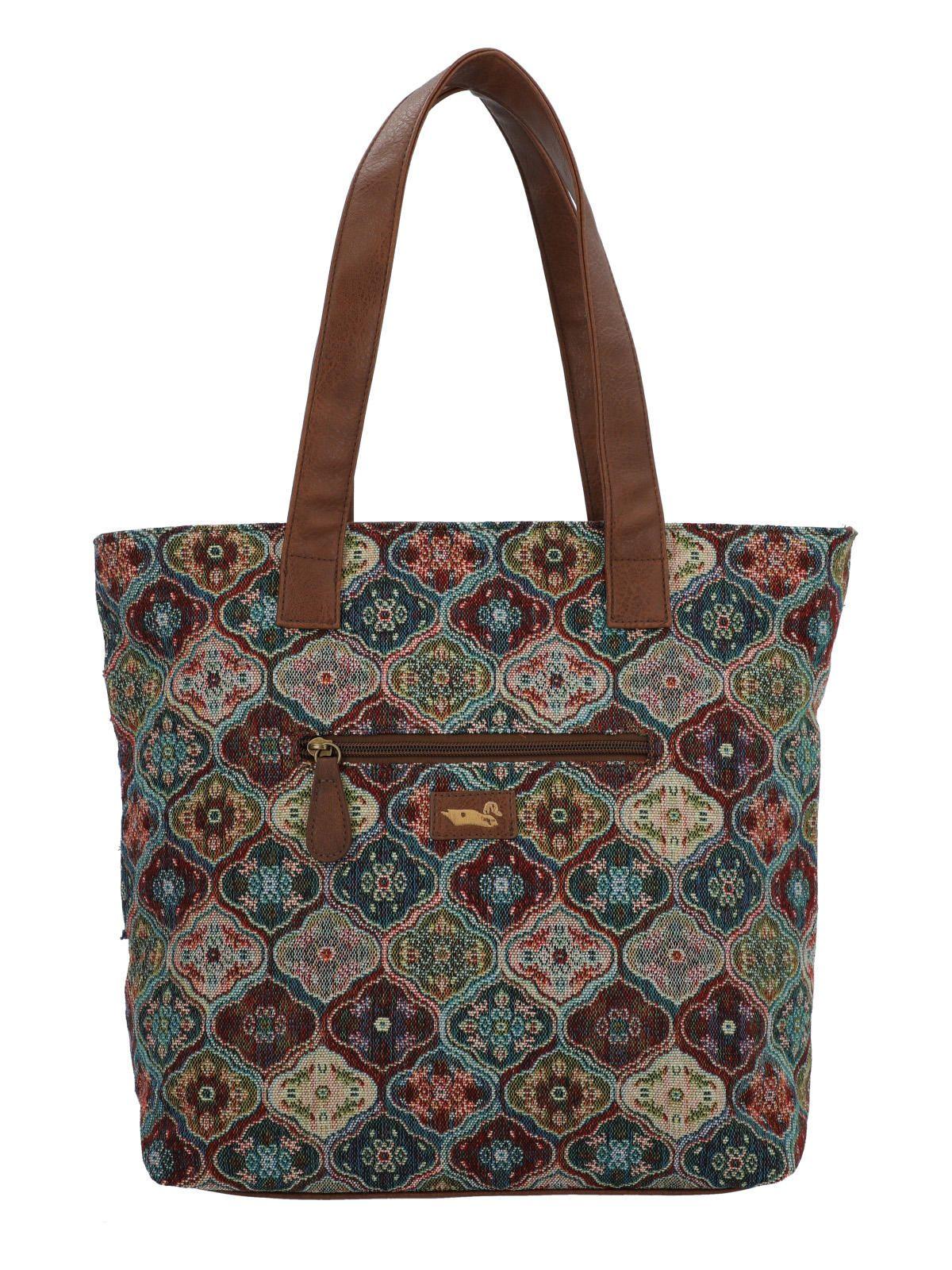 Cartera Textil Mujer Faui Tote Azul-2