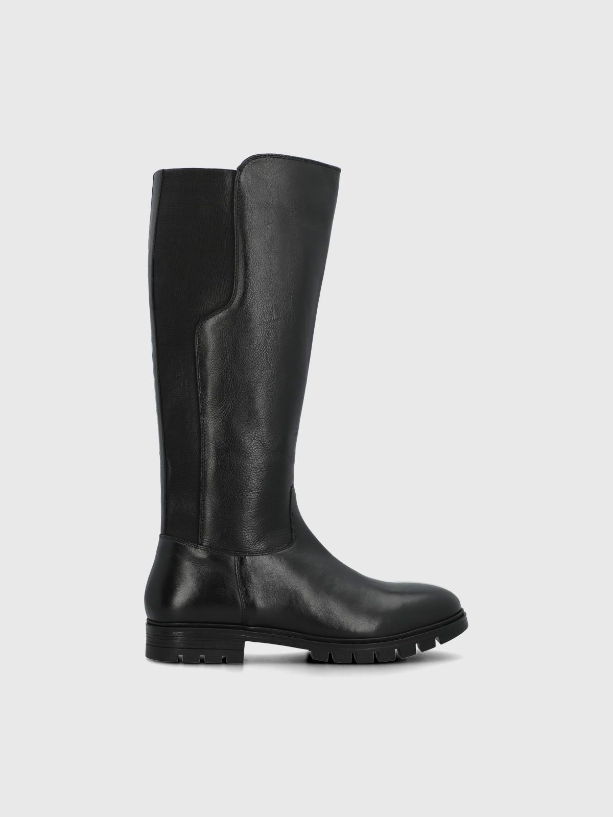 Bota Cuero Mujer Marcella Negra-1