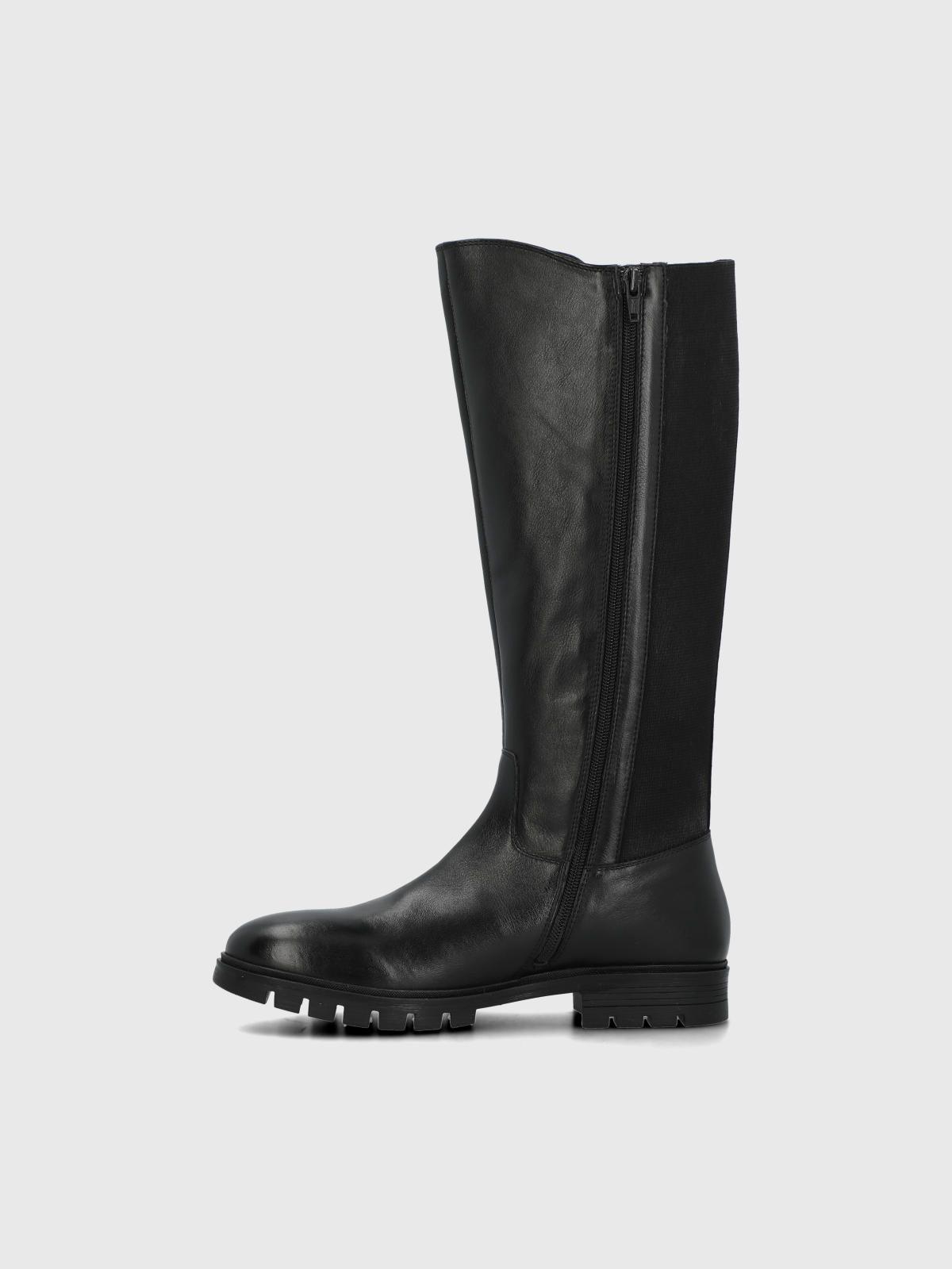 Bota Cuero Mujer Marcella Negra-4