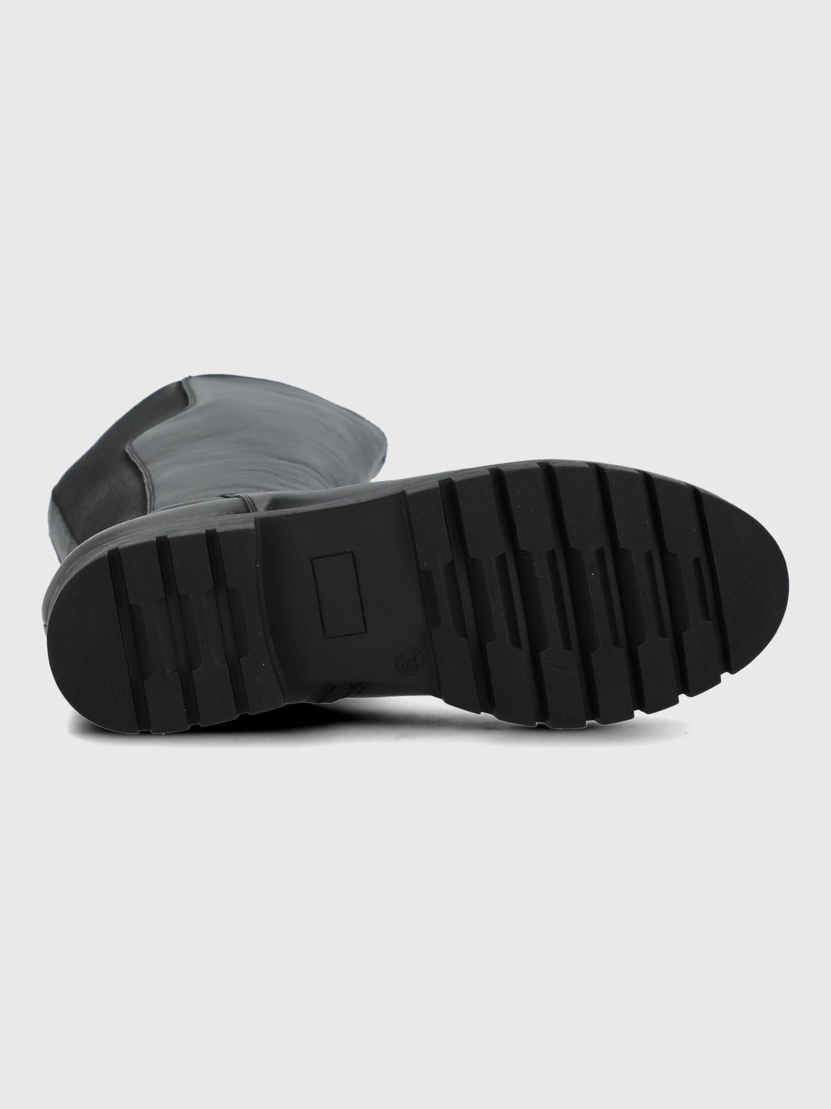 Bota Cuero Mujer Marcella Negra-7