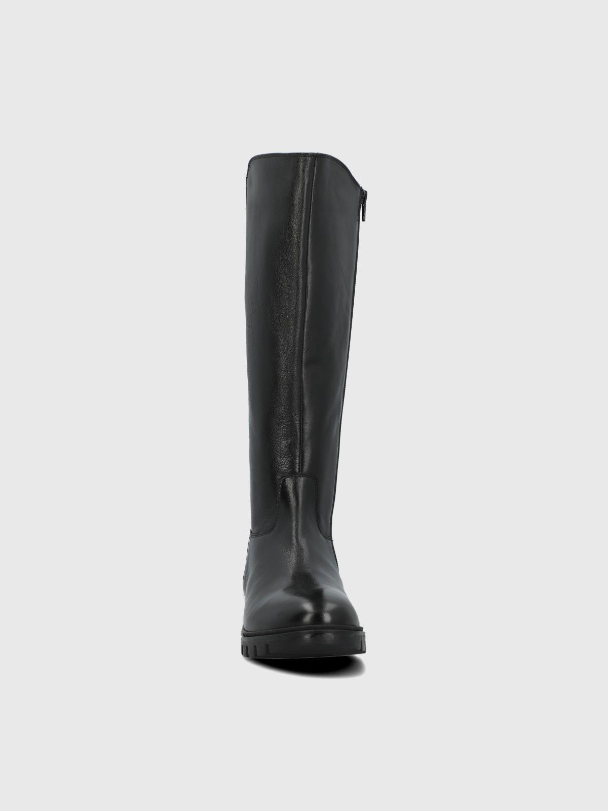 Bota Cuero Mujer Marcella Negra-3