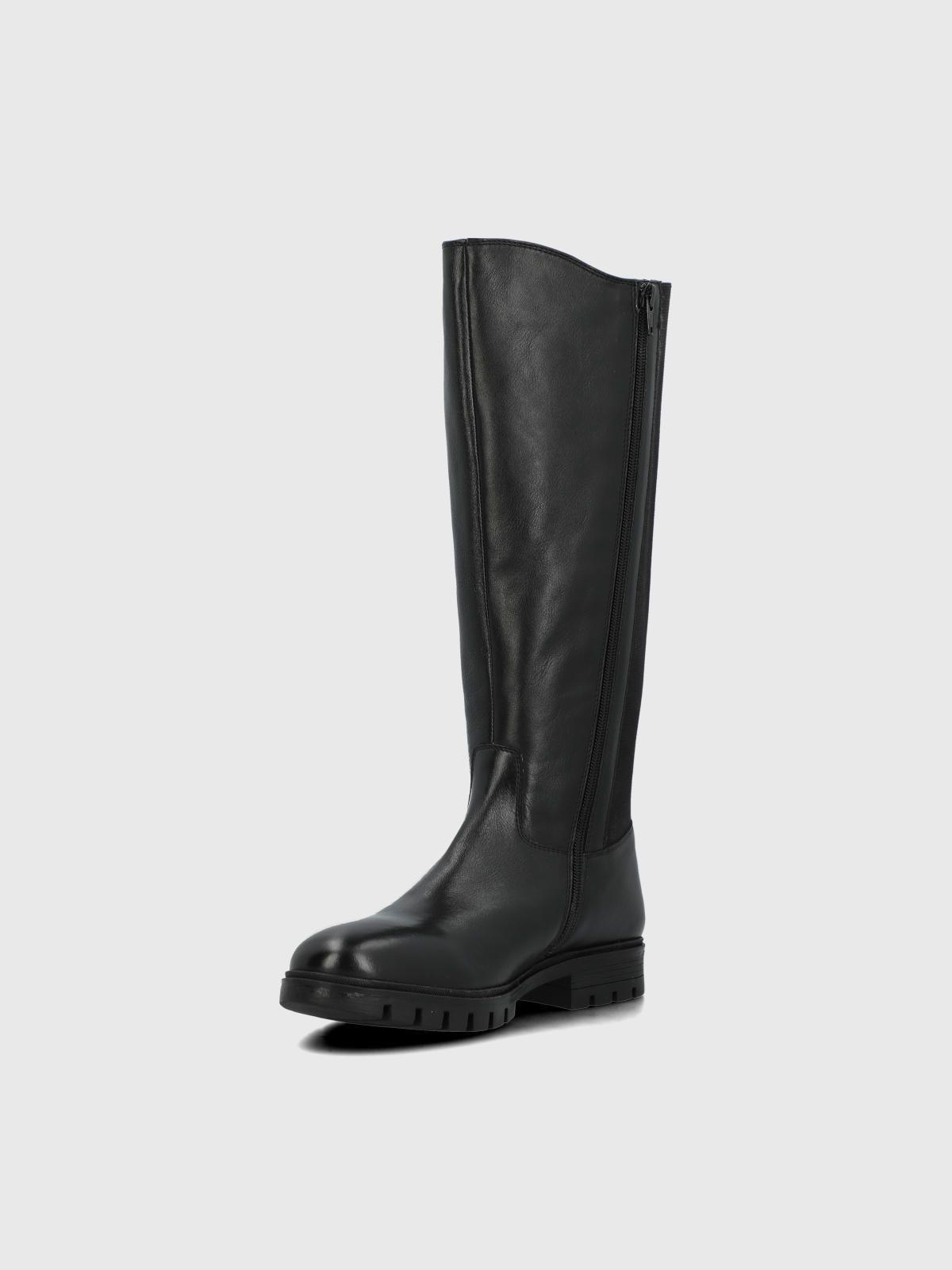 Bota Cuero Mujer Marcella Negra-5