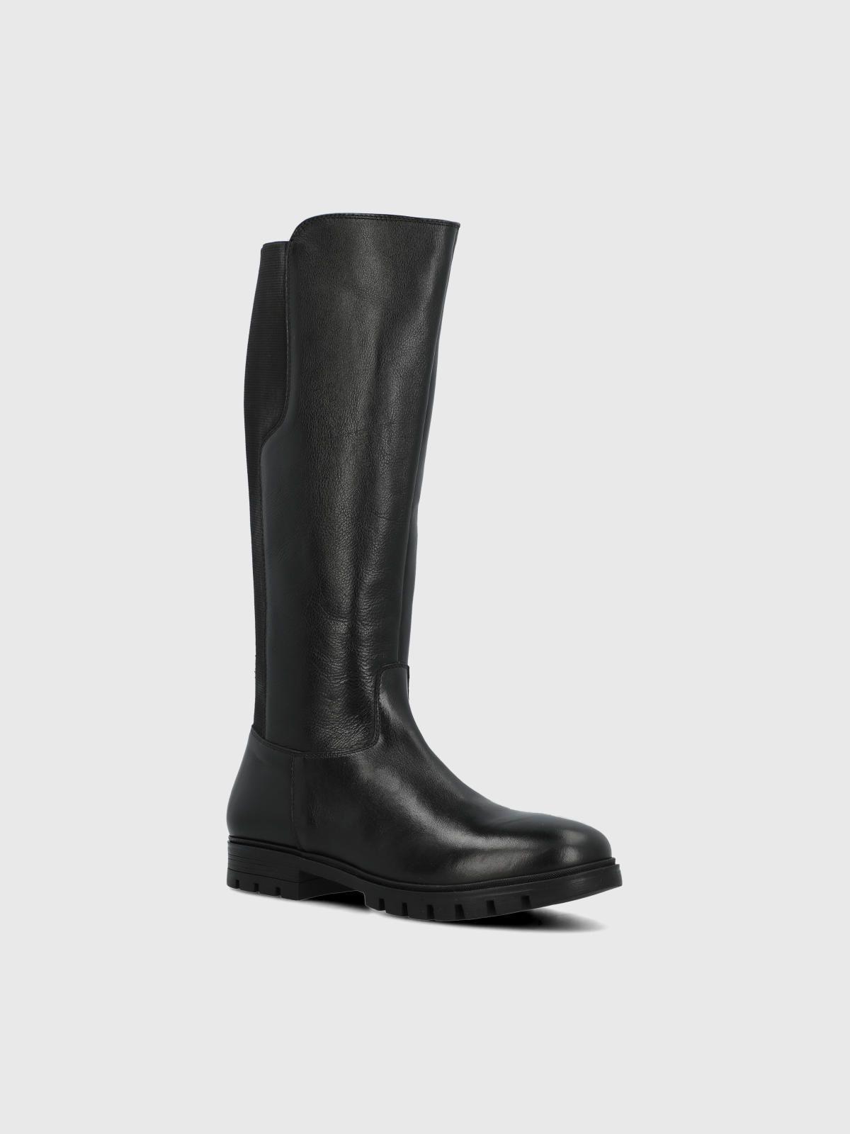 Bota Cuero Mujer Marcella Negra-0