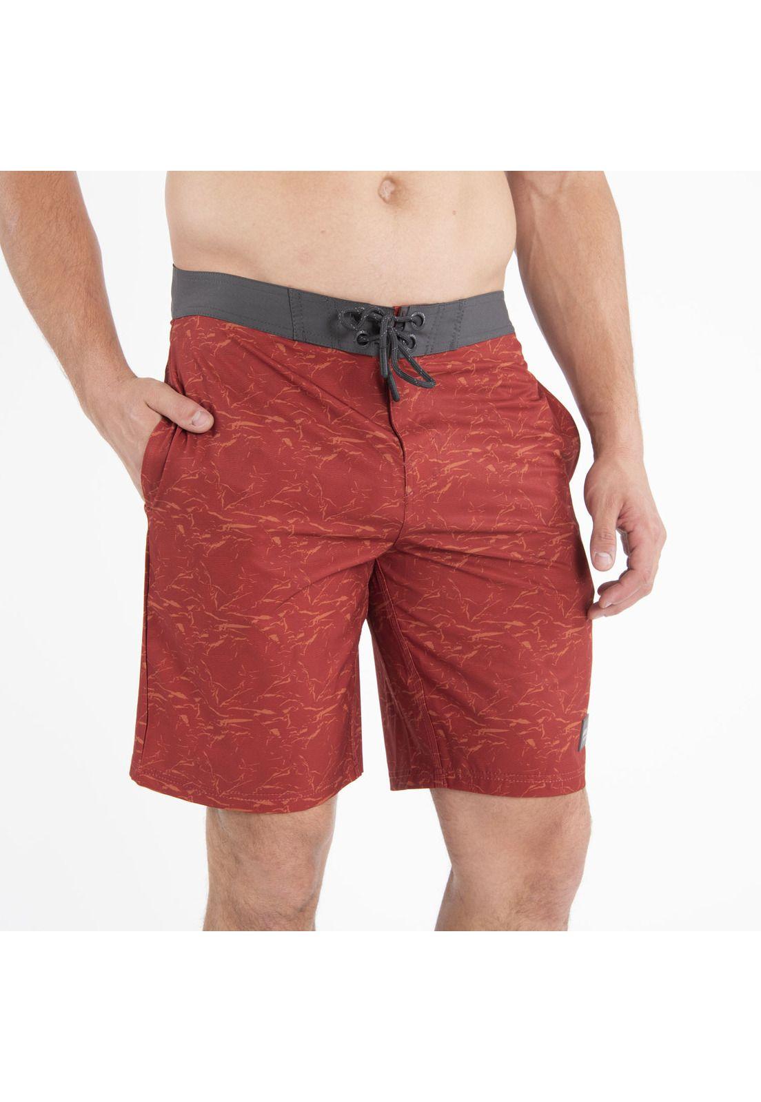 Traje De Baño Hombre Wave Boardshort Rojo-4