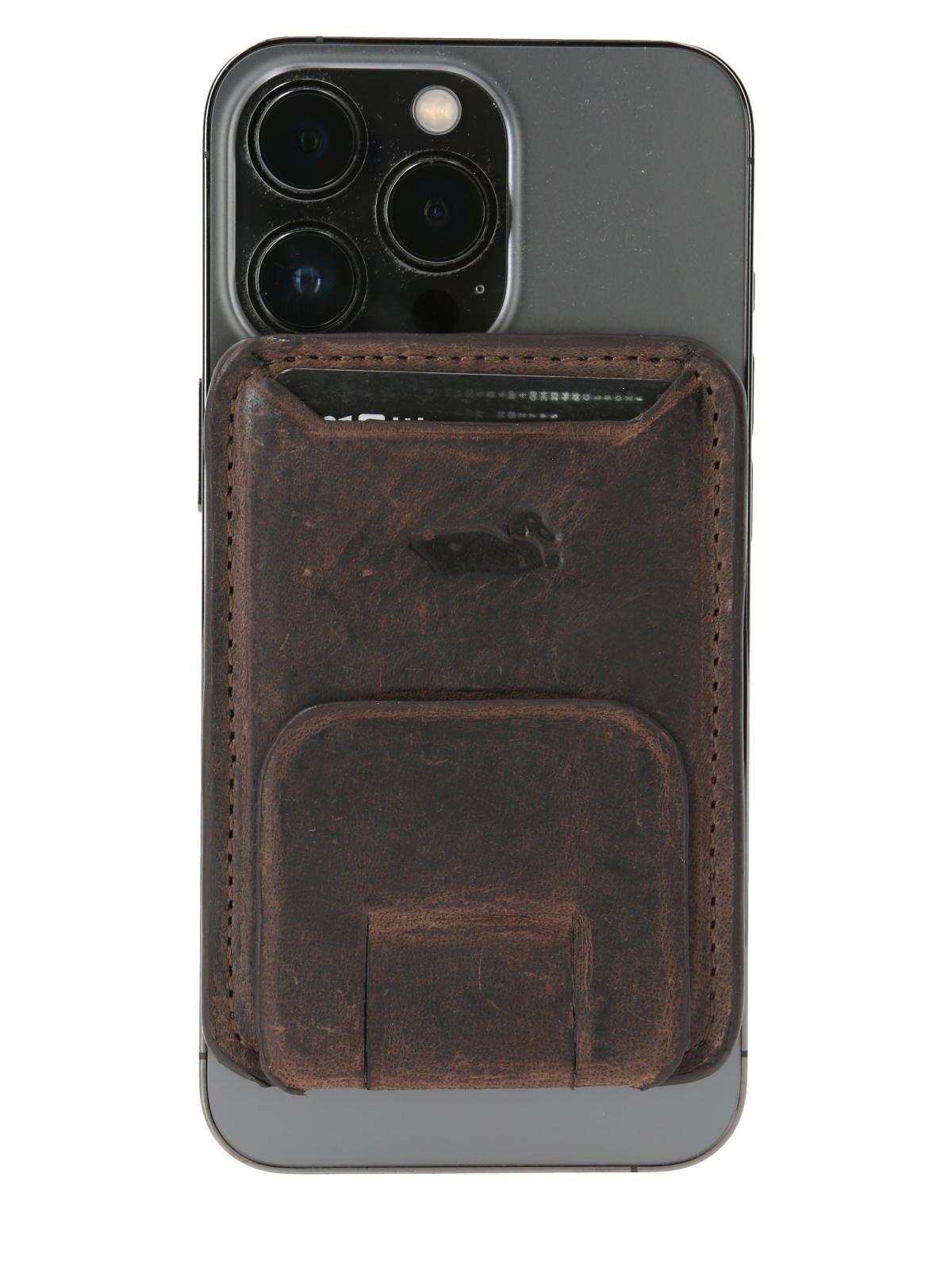 Billetera Cuero Café Phone Cardmagnet Unisex-2