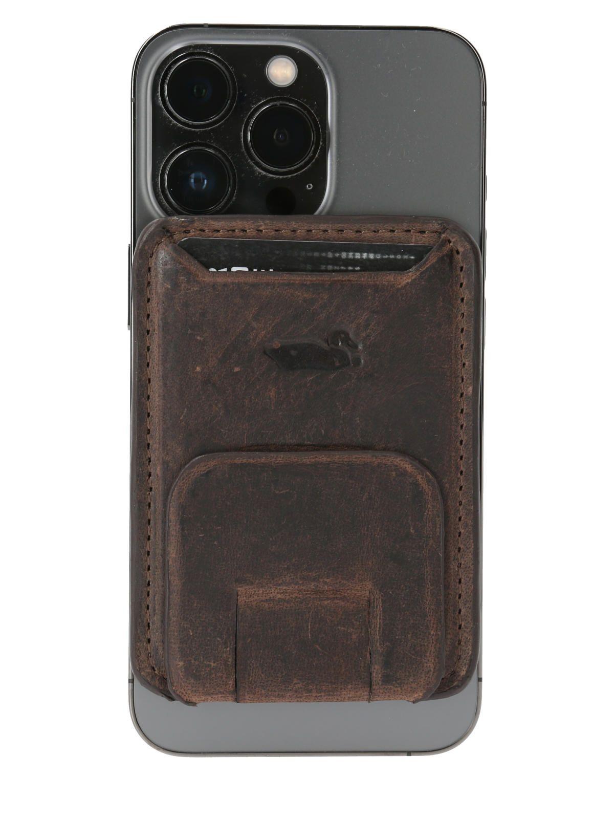Billetera Cuero Café Phone Cardmagnet Unisex-2