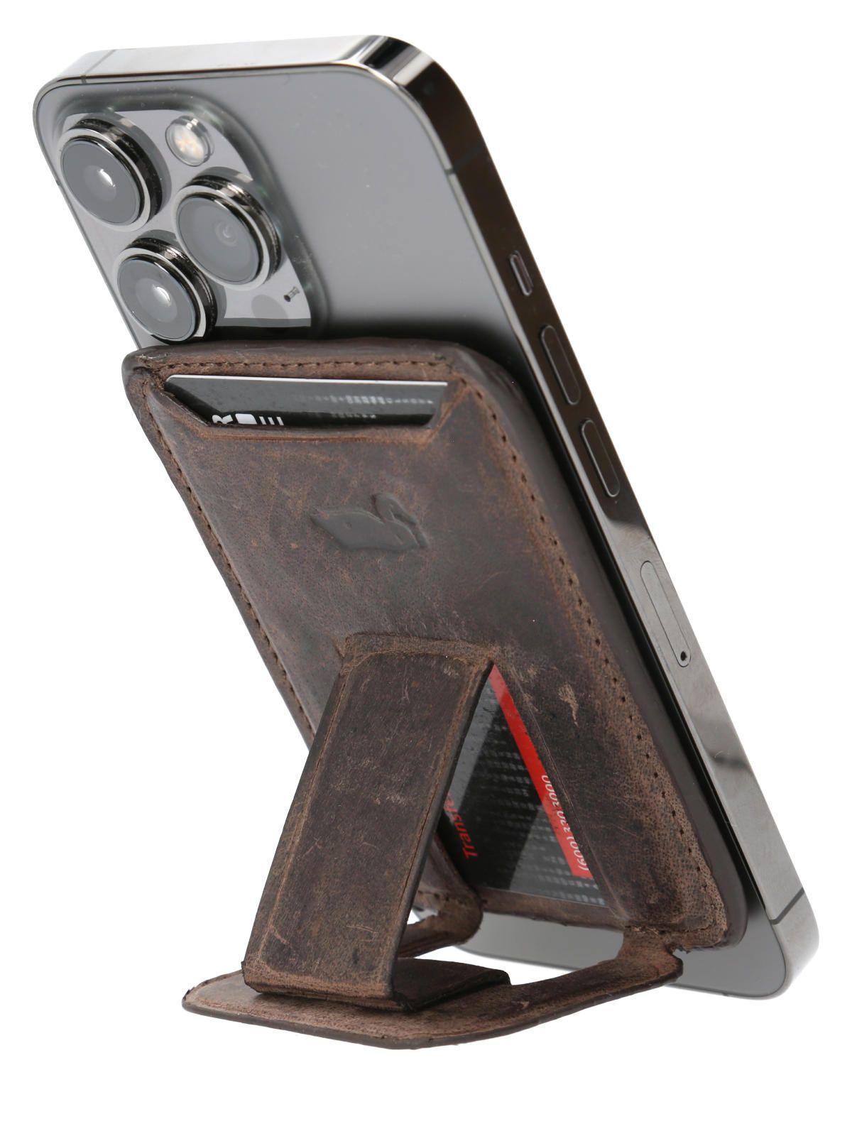 Billetera Cuero Café Phone Cardmagnet Unisex-3