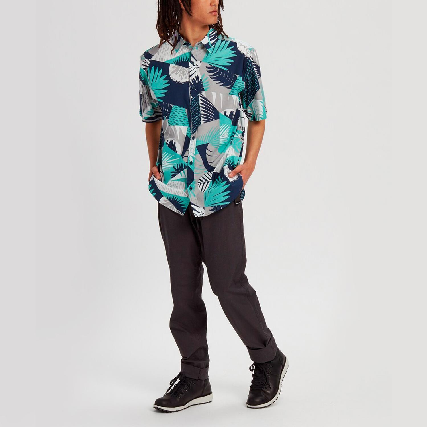 Camisa M/C Hombre M Shabooya Camp Ss Multicolor Burton-1