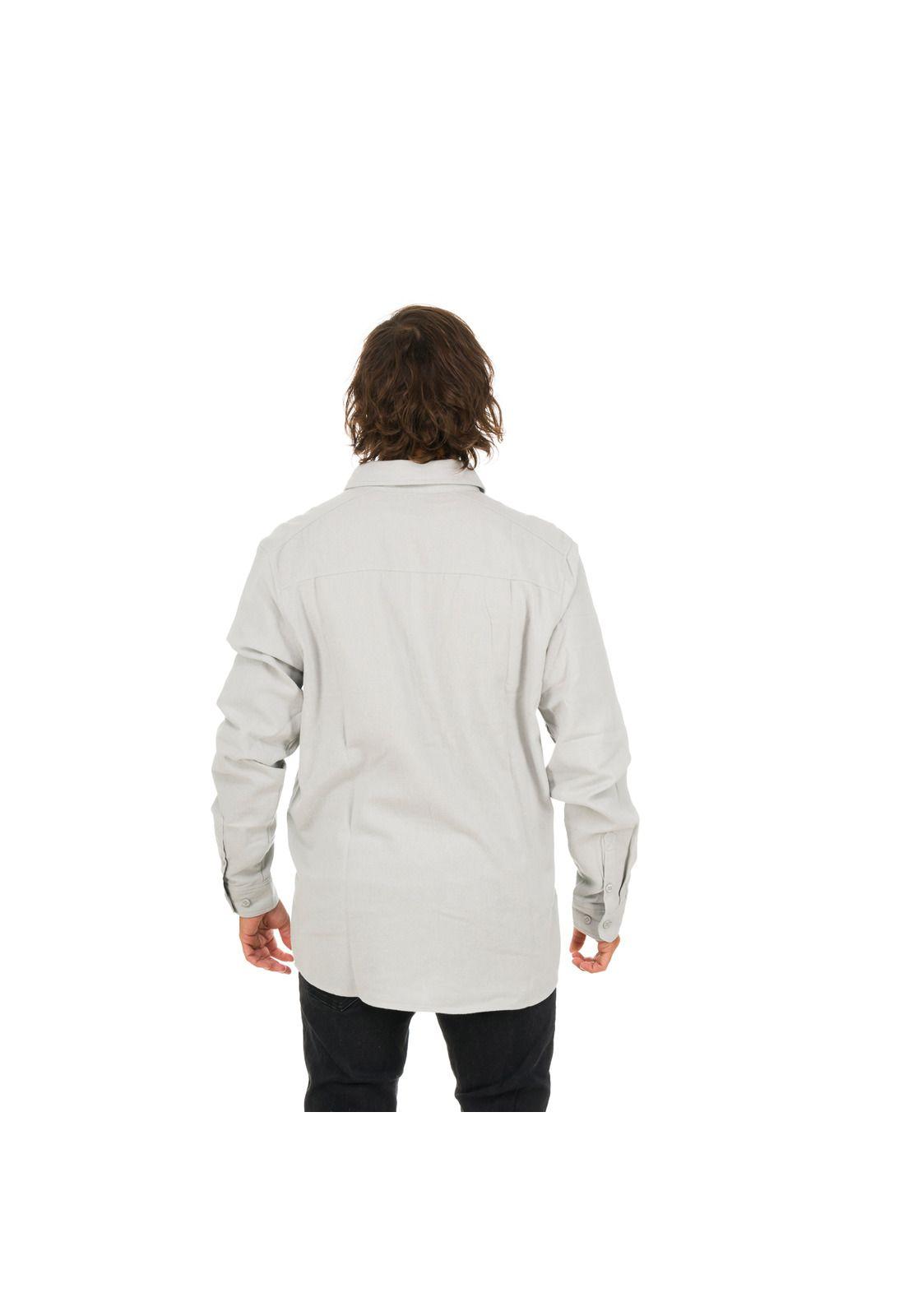 Camisa M/L Hombre Brighton II Gris -2