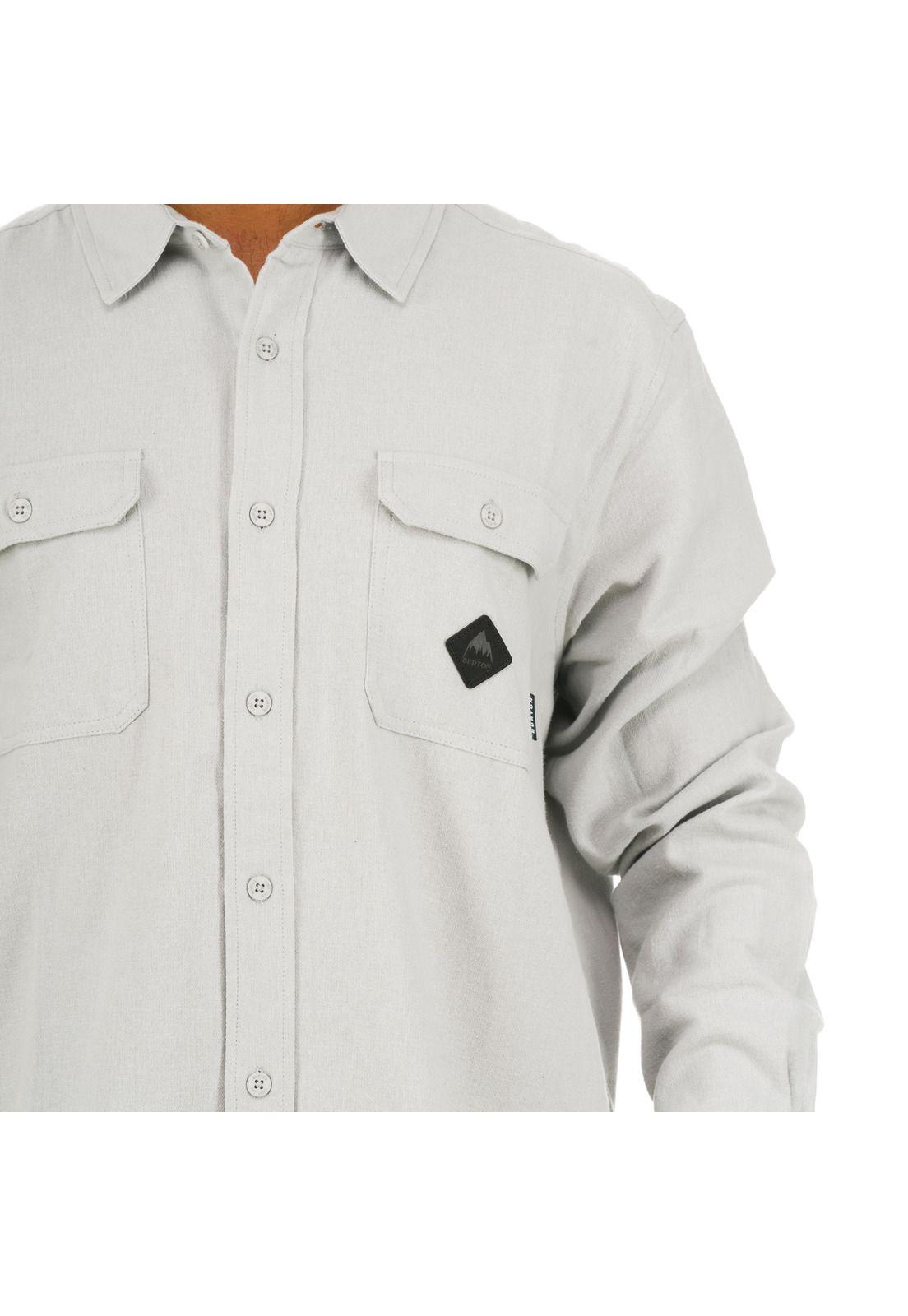 Camisa M/L Hombre Brighton II Gris -4