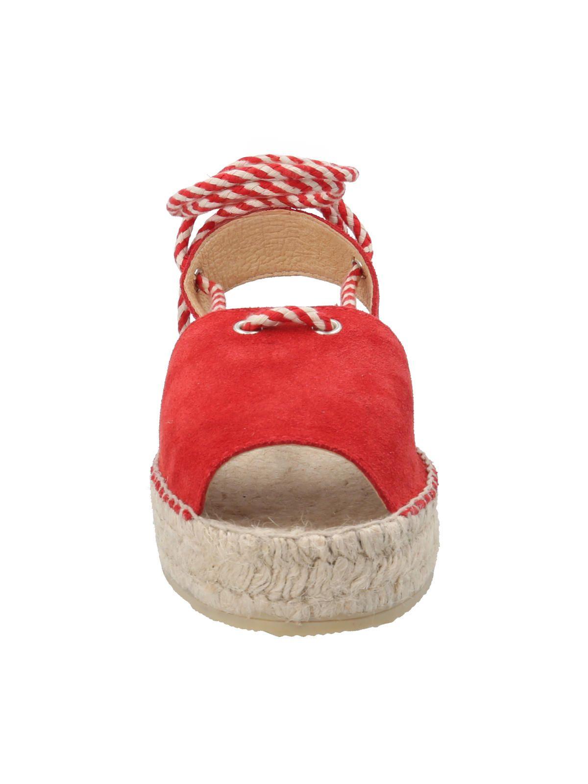 Alpargata Cuero Mujer Ivy Rojo-3