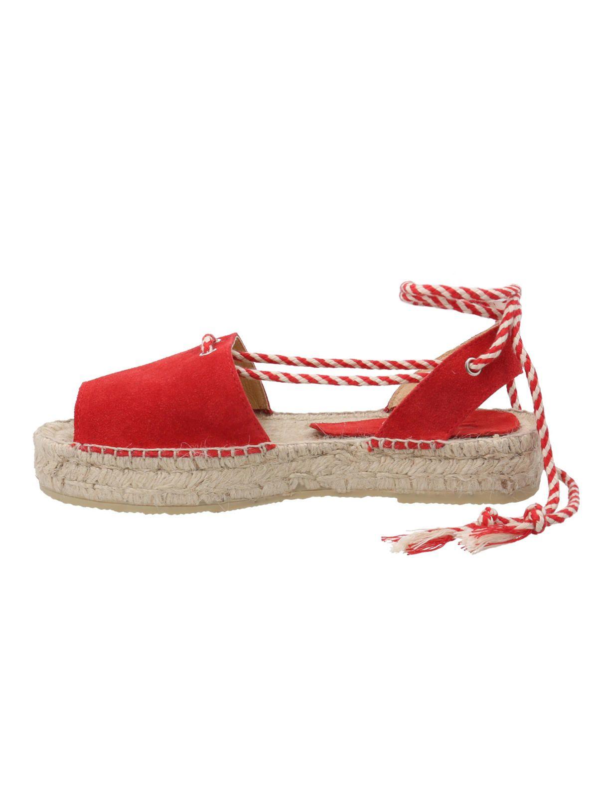 Alpargata Cuero Mujer Ivy Rojo-5