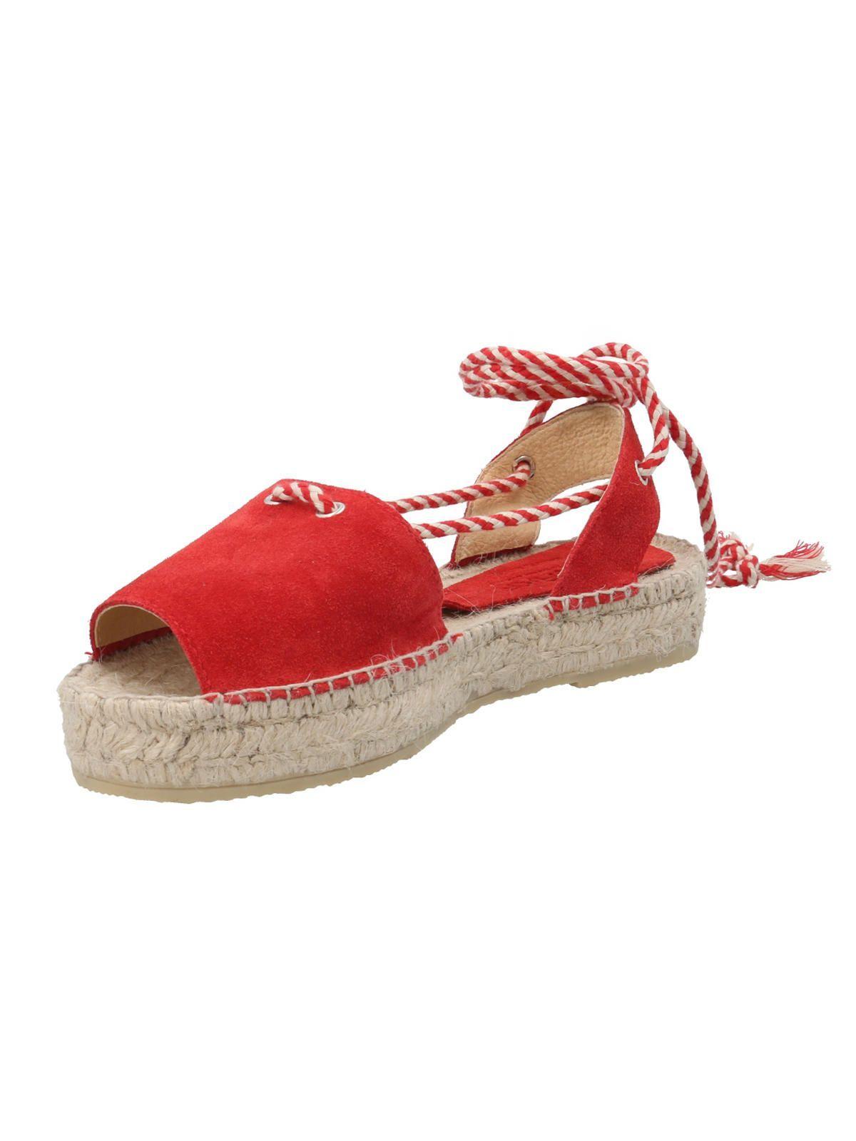 Alpargata Cuero Mujer Ivy Rojo-4