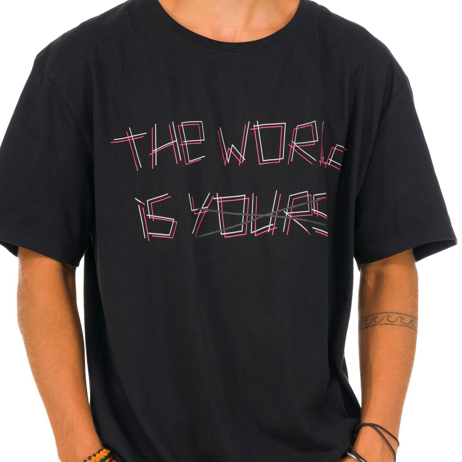Polera M/C Unisex The World Negro -4