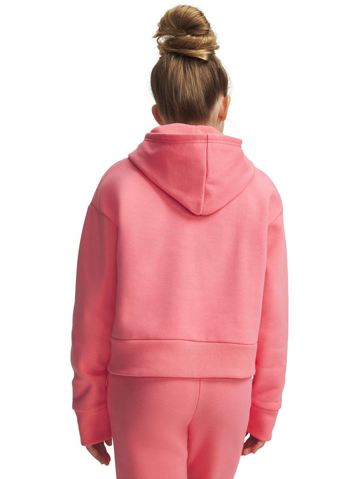 Poleron Niña Rival Fleece Crop Rosado-4