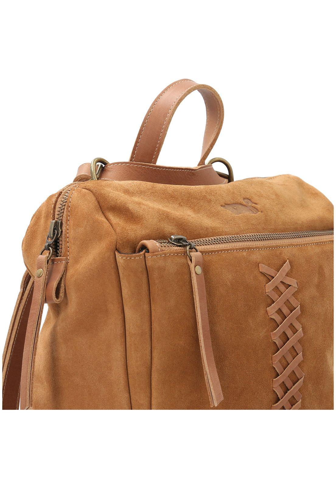 Mochila Cuero Mujer Mele Backbag Café-5