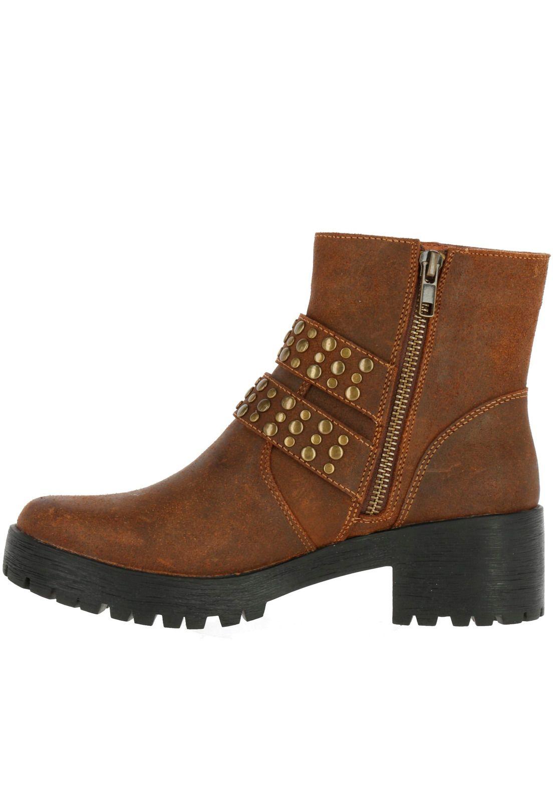 Botin Cuero Mujer Camelia Café-2