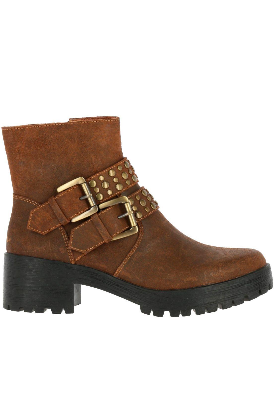 Botin Cuero Mujer Camelia Café-3