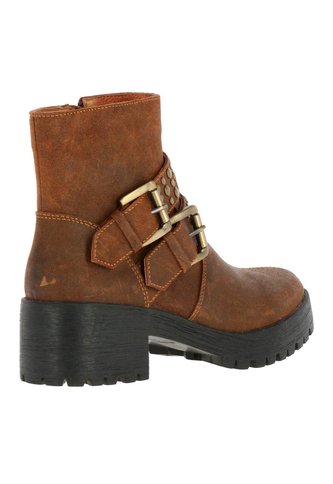 Botin Cuero Mujer Camelia Café-4