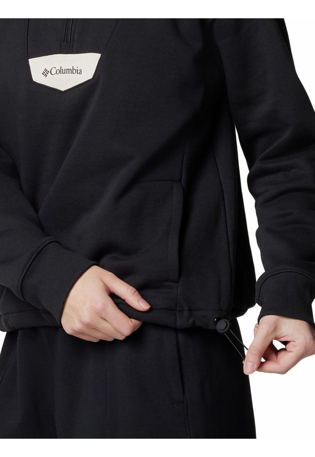 Polerón Mujer Quarter Zip Negro-4
