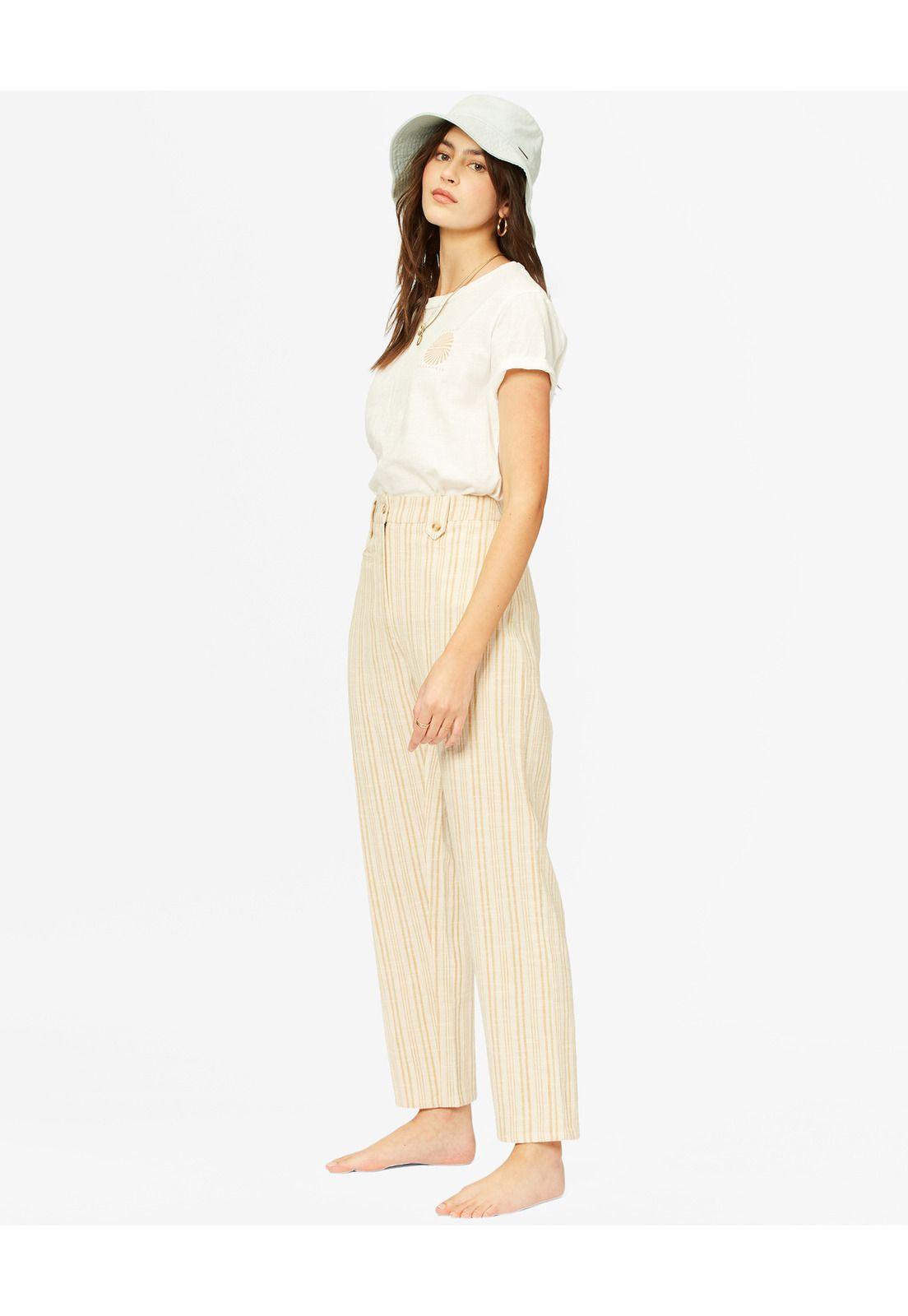 Pantalón Mujer Work Waves Blanco-1