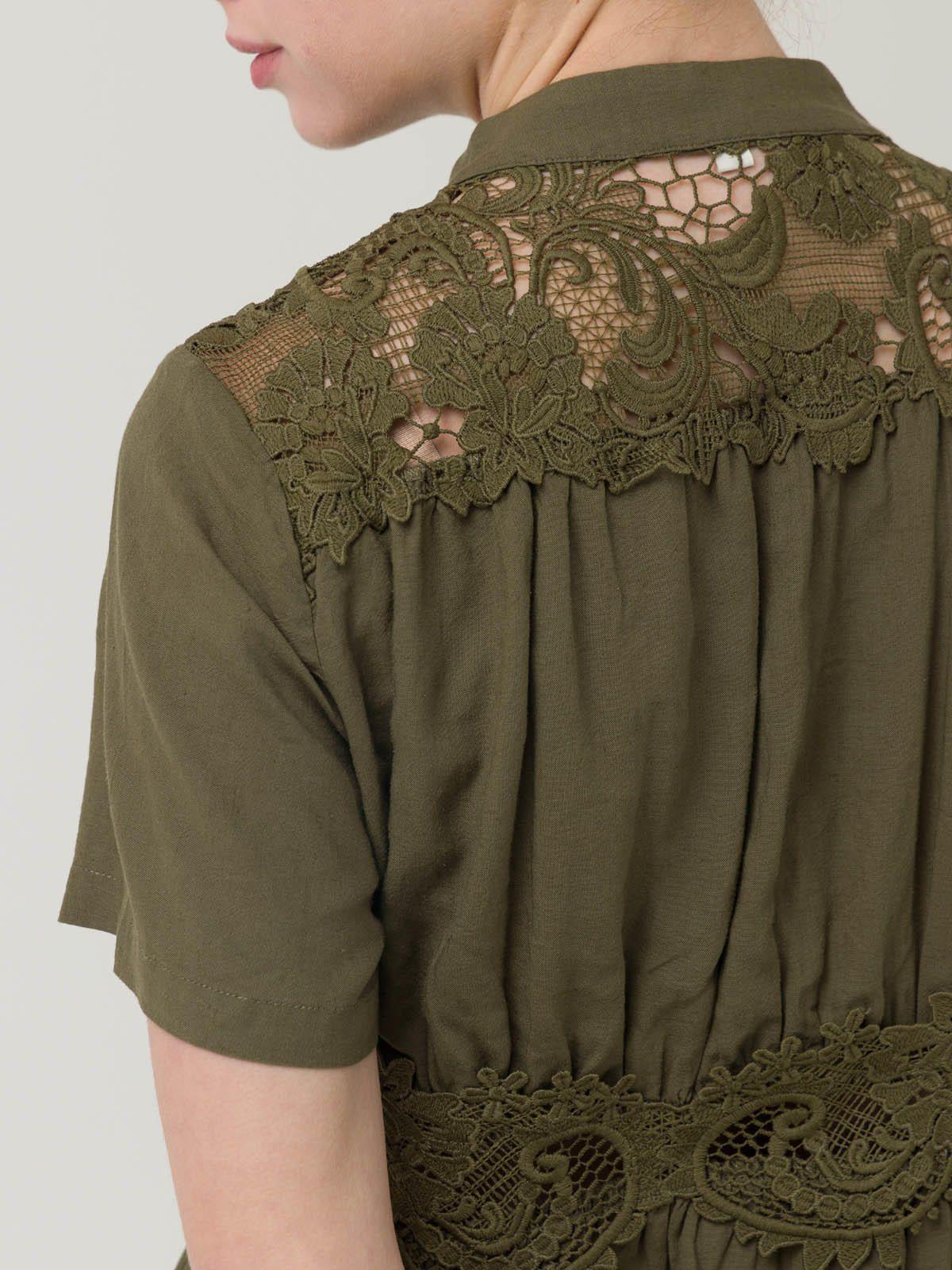 Vestido Lino Orgánico Mujer Geneva Verde -7