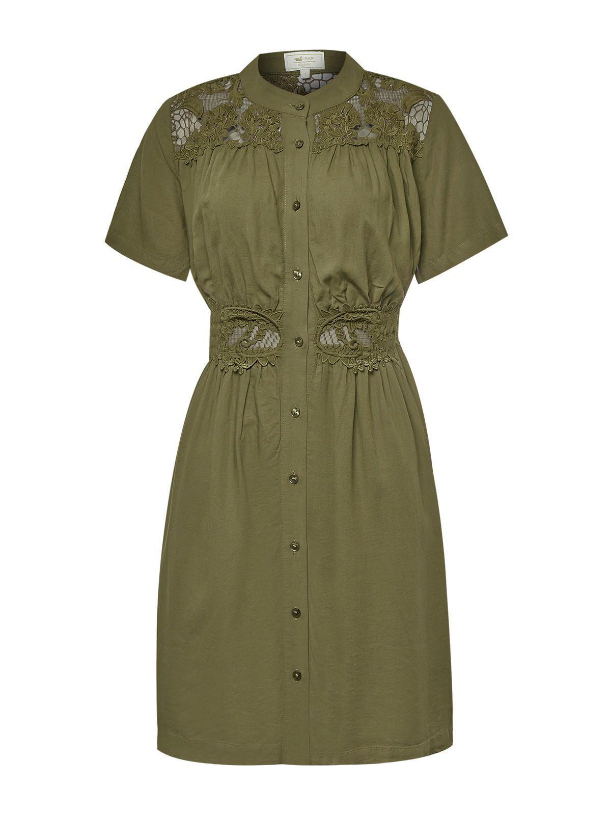 Vestido Lino Orgánico Mujer Geneva Verde -0