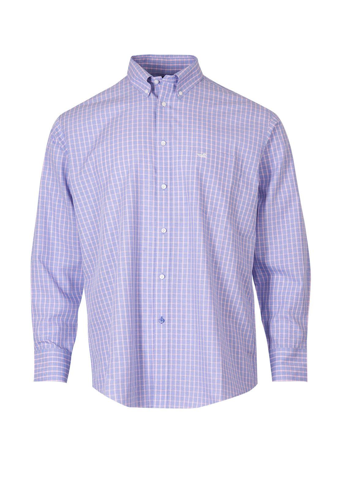 Camisa Libre De Arrugas Hombre WF Rosado-1