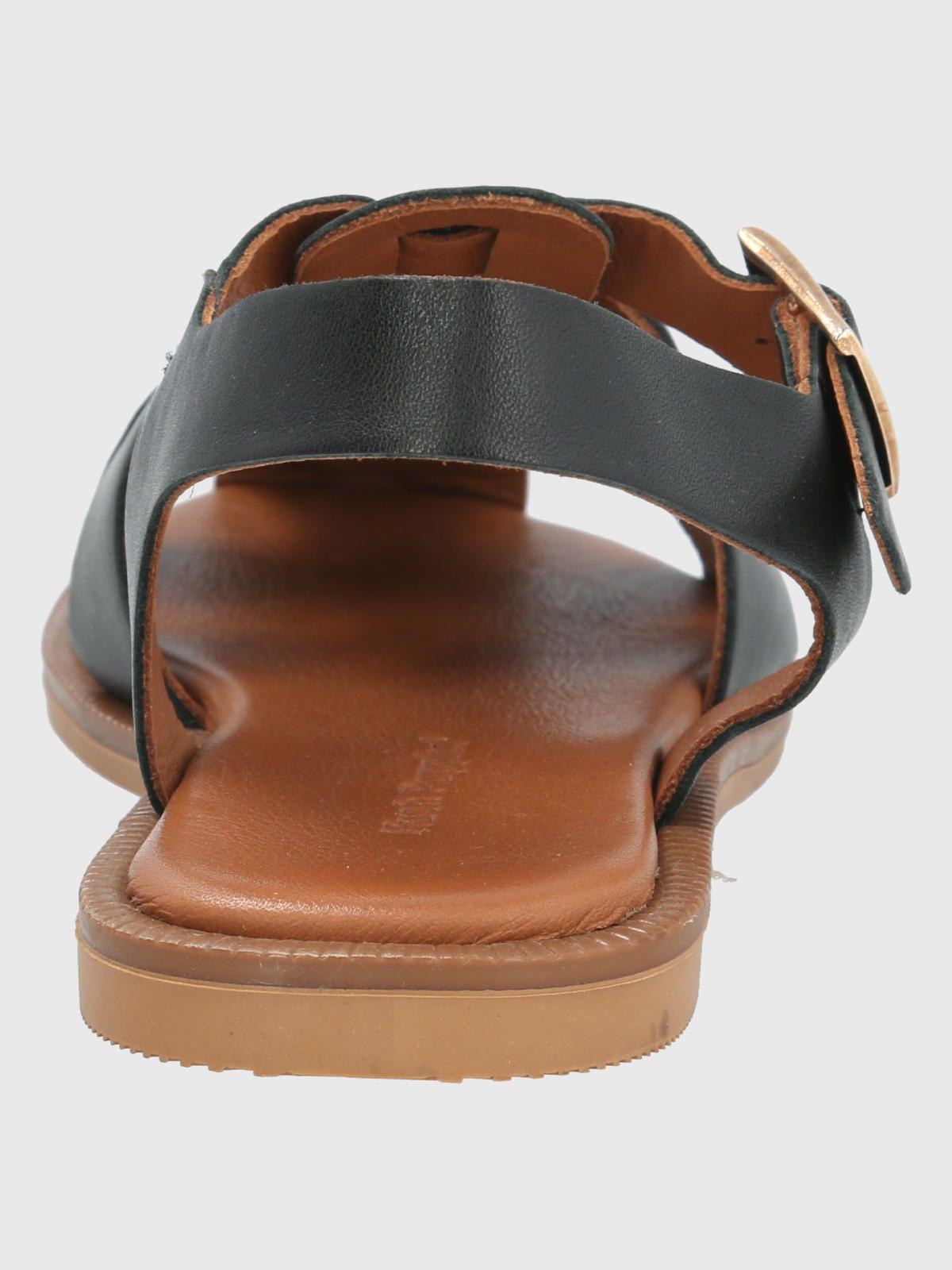 Sandalia Cuero Negro Mujer Tresenda -5