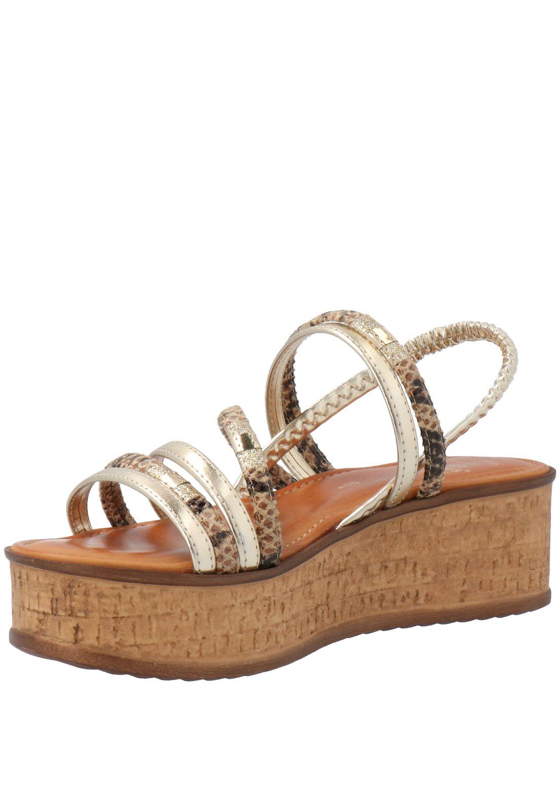 Sandalia Verceli Casual Dorado-3