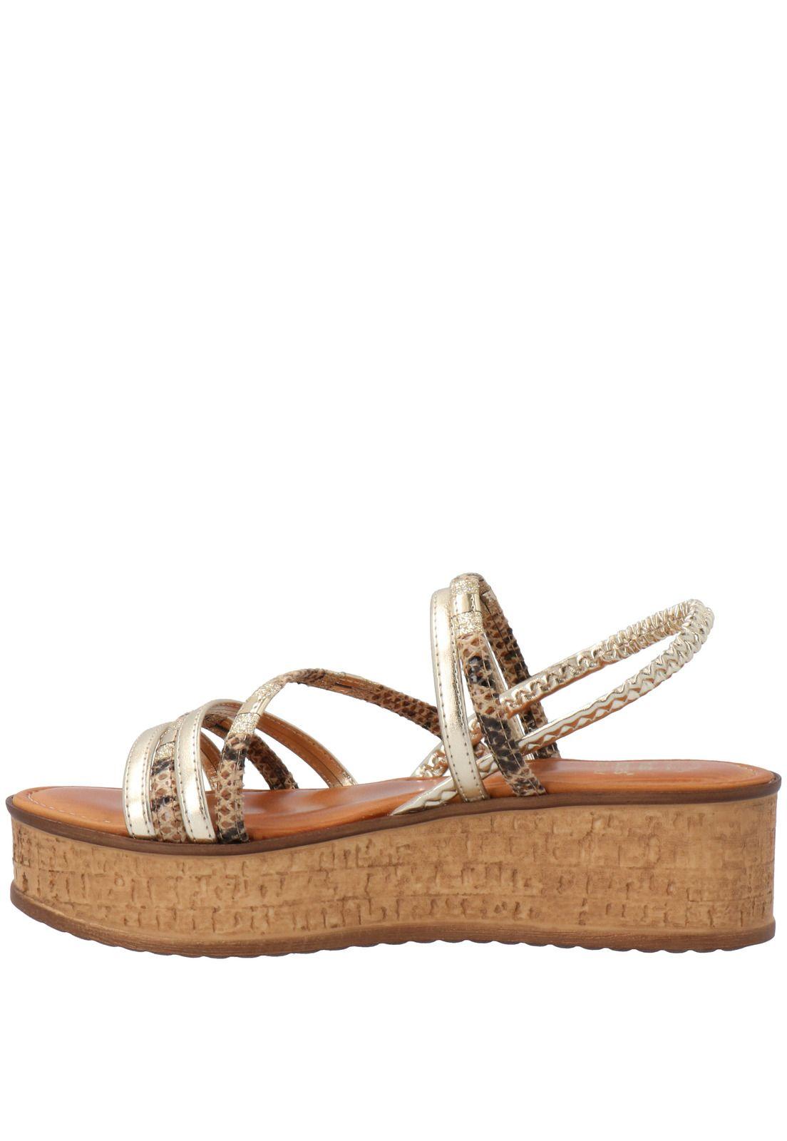 Sandalia Verceli Casual Dorado-4