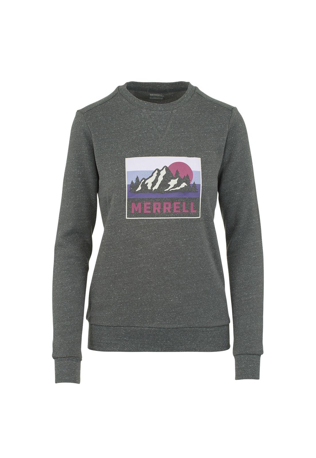 Poleron Mujer W Postcard Crew Gris-0