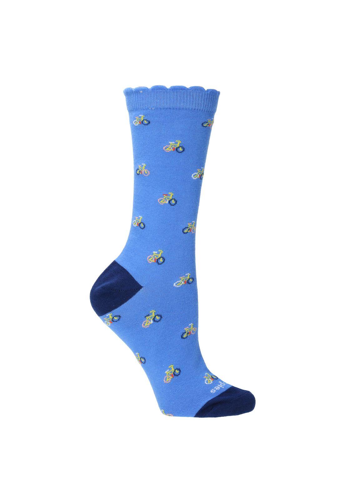 Calcetín Casual St Bike Azul Mujer-0