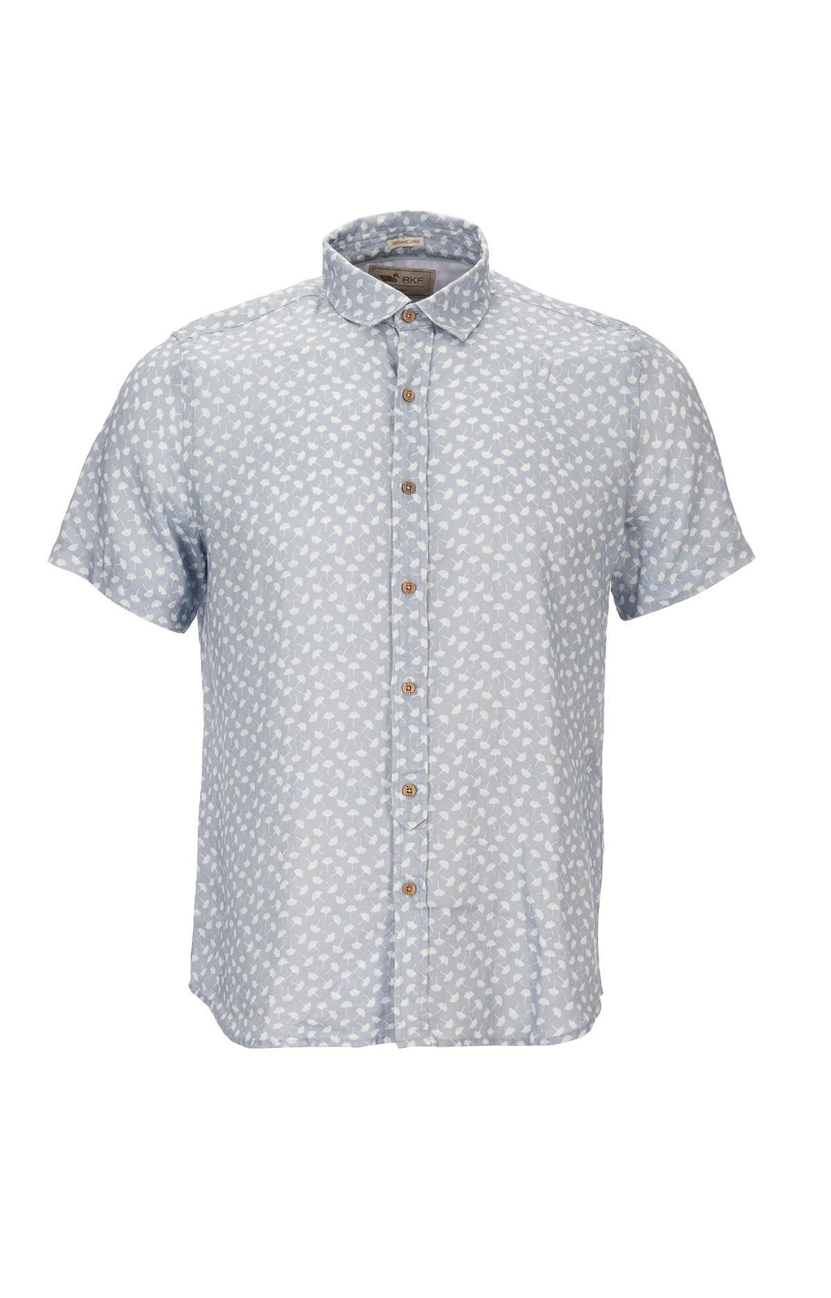 Camisa Lino Orgánico Hombre Nature Azul-0