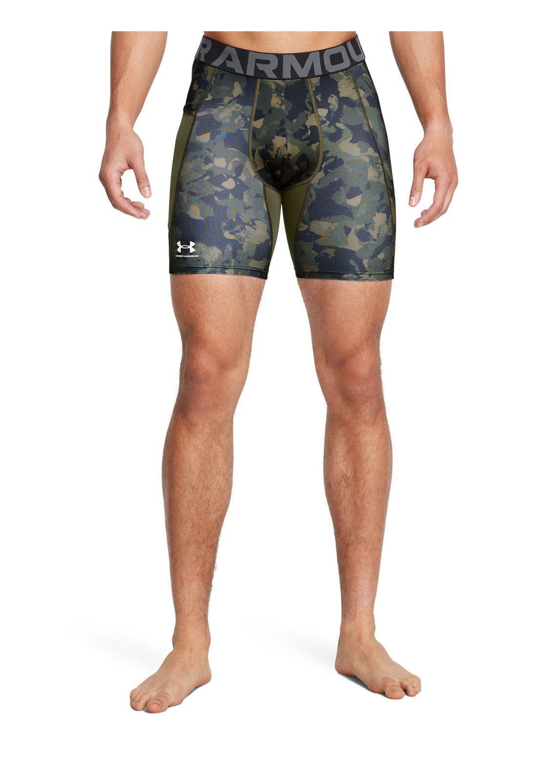 Shorts de compresión HeatGear hombre Verde-3