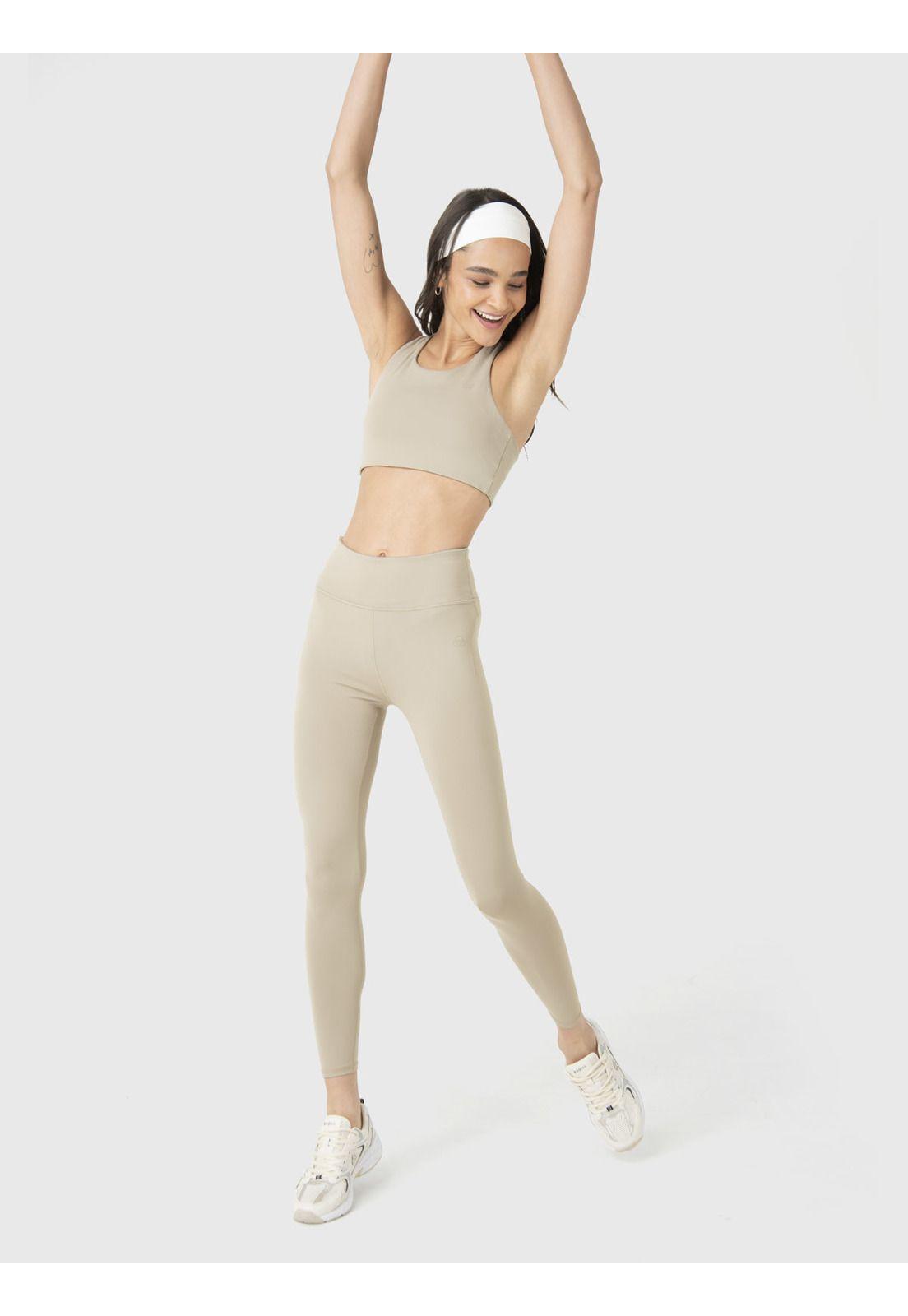 Calza Deportiva Mujer Long Legg Luna Beige-3