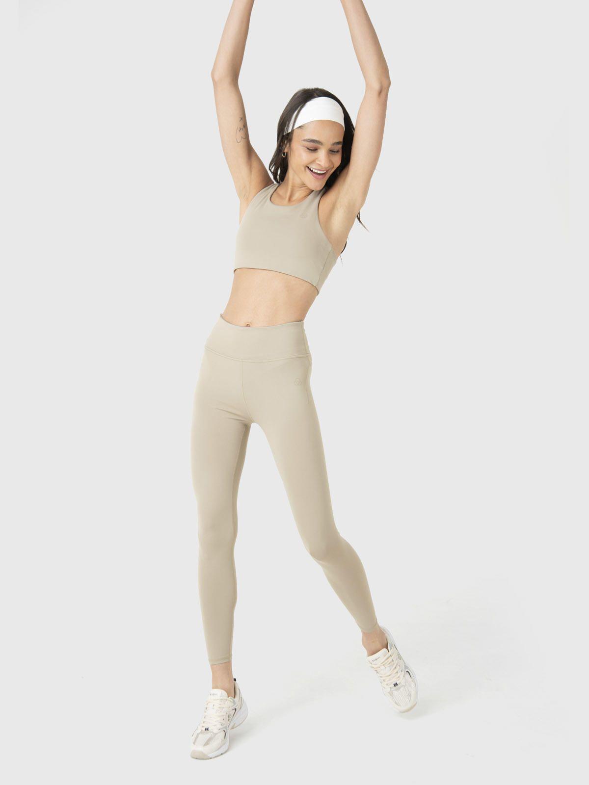 Calza Deportiva Mujer Long Legg Luna Beige-3