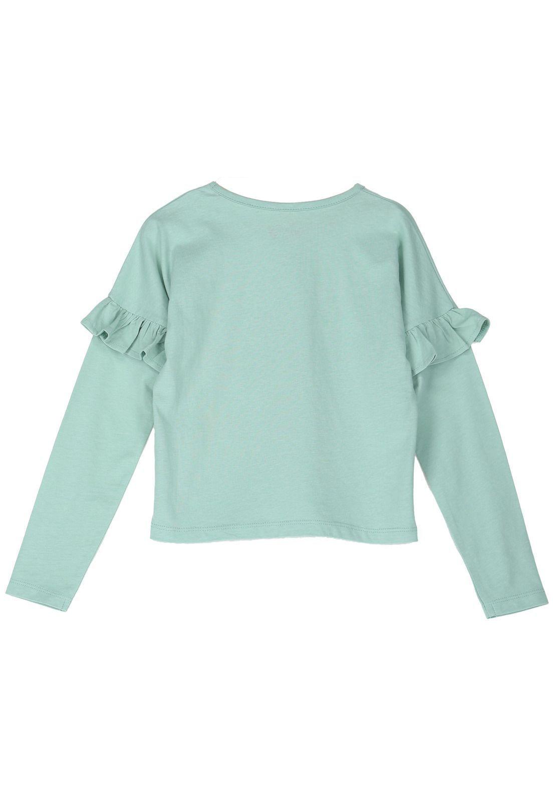 Polera Niña Butterfly Verde Claro-1
