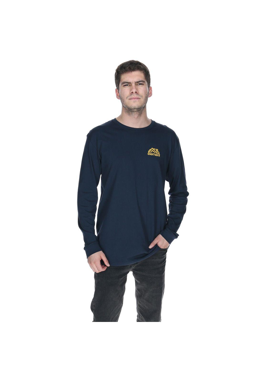 Polera M/L Hombre Burkett Polera Azul-3