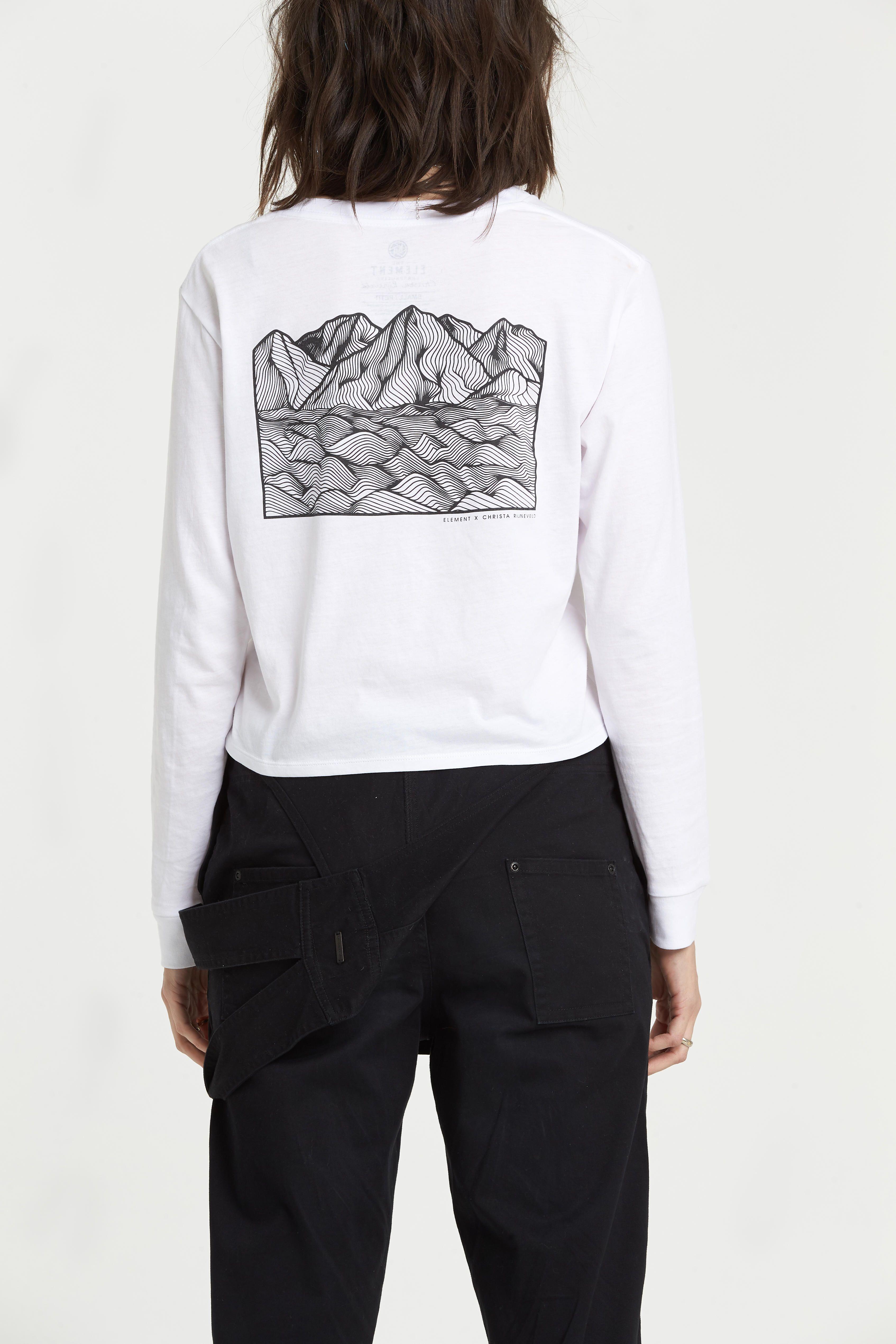 Polera M/L Mujer Christa Crop Ls Blanco Element-1