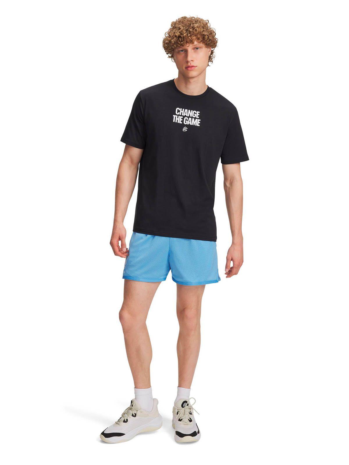 Short de Basketball  Hombre curry splash short Azul -3