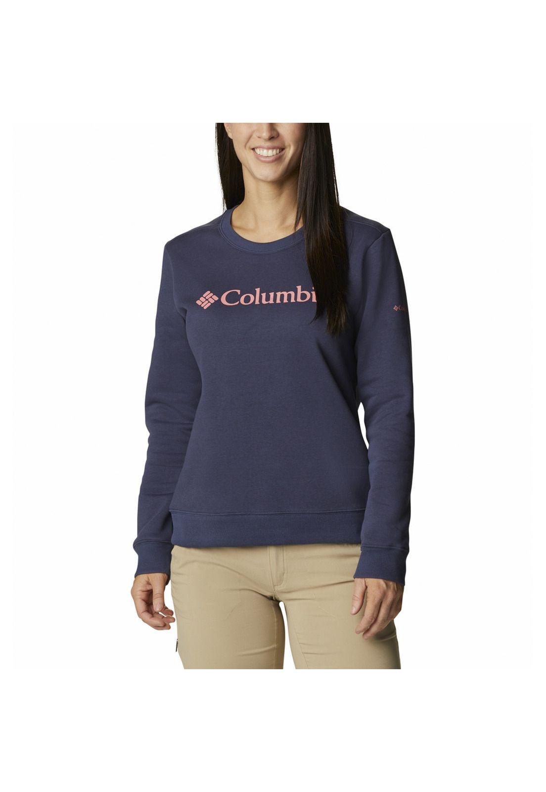 Polerón Buzo Mujer Columbia Logo Crew Azul-0