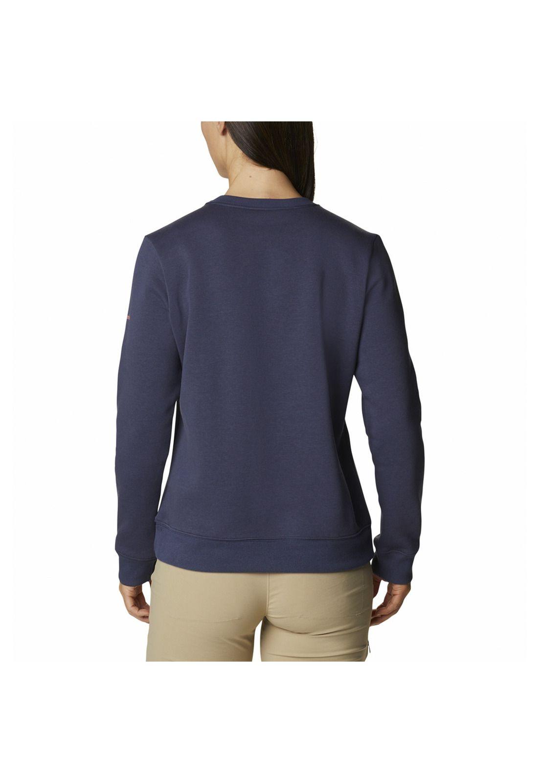 Polerón Buzo Mujer Columbia Logo Crew Azul-2