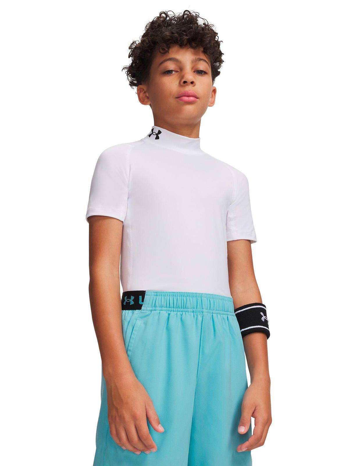 Primera capa superior HeatGear Mock blanco Niño-3